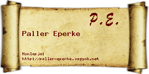 Paller Eperke névjegykártya